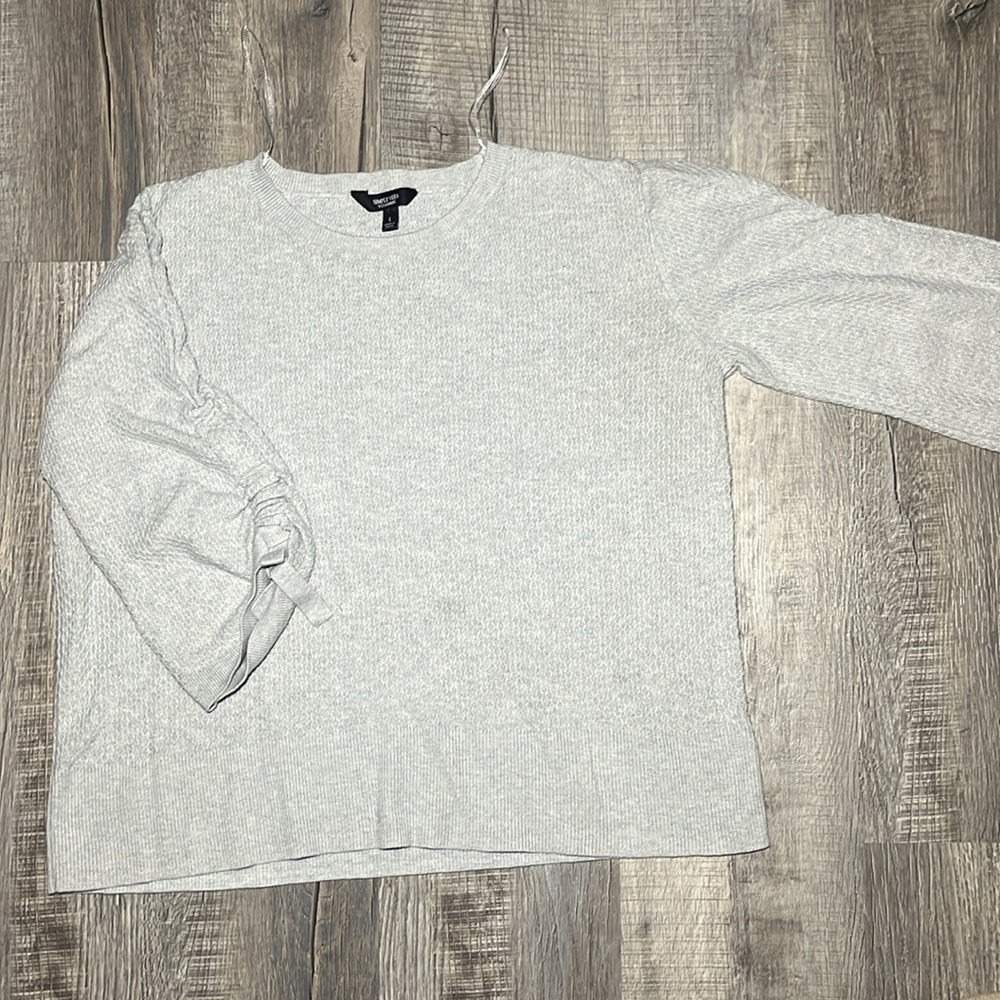 Simply Vera Vera Wang Women’s Textured Sweater - Size L, Gray